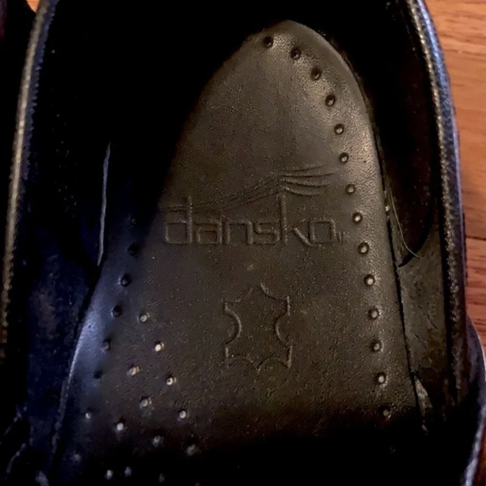 Dansko Black Crushed Velvet Nursing Clogs Size 36_7